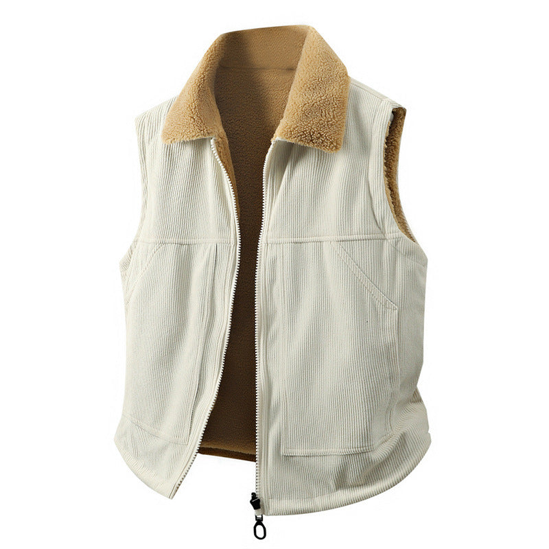Damen Ärmellose Teddyfleece-Weste mit Stehkragen und durchgehendem Reißverschluss Shop Nory