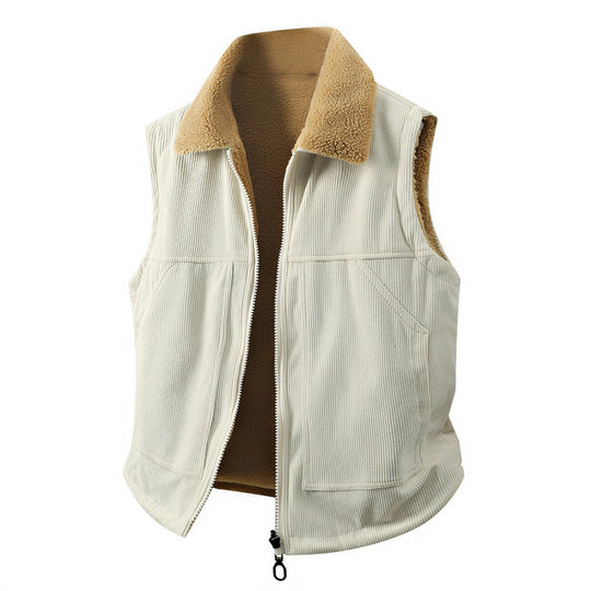 Damen Ärmellose Teddyfleece-Weste mit Stehkragen und durchgehendem Reißverschluss Shop Nory