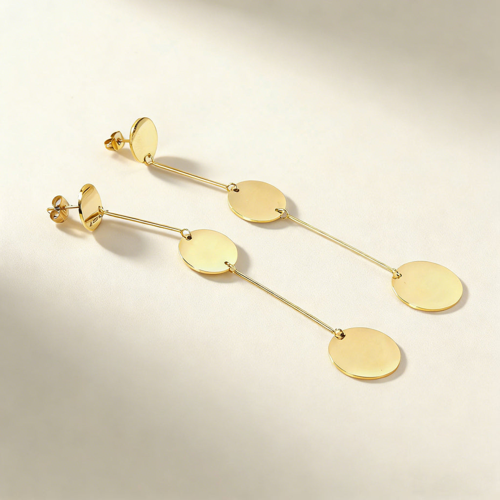Damen Hängende Ohrstecker mit modernem Ketten-Design und vielseitigem Goldfinish Shop Nory
