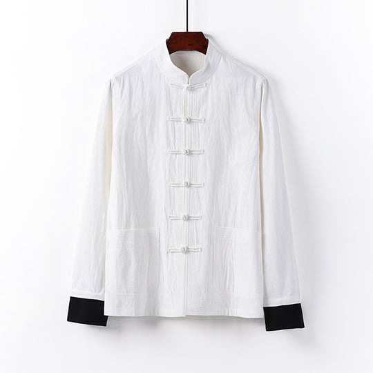 Herren Traditionelle chinesische Tang-Jacke mit Stehkragen und Knotenverschlüssen Shop Nory