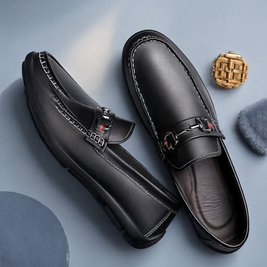 Herren Elegant Leder Mokassins Shop Nory