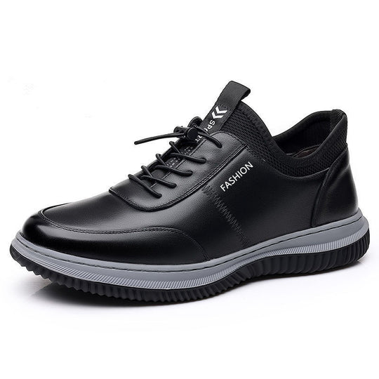 Herren Lederoptik-Sneaker mit stoßdämpfender Komfortsohle und elastischem Einstieg Shop Nory