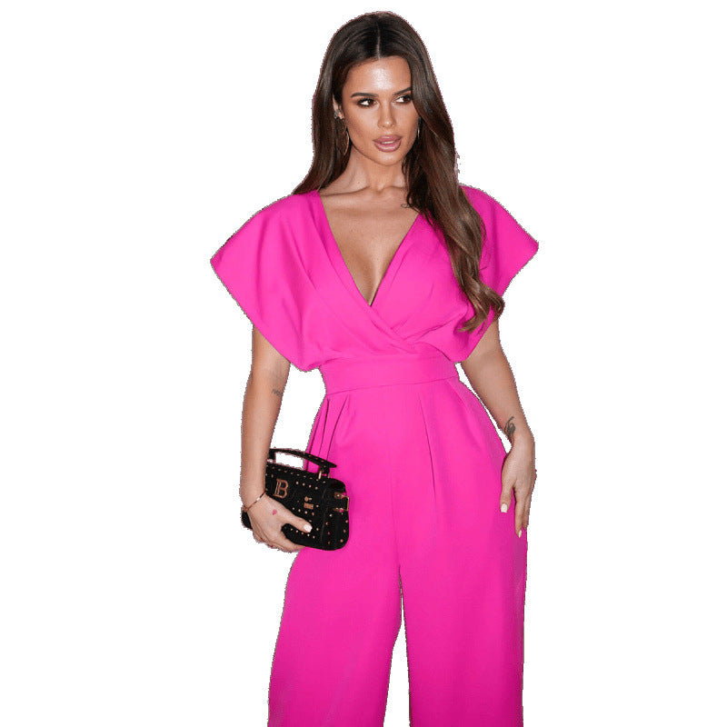 Damen Eleganter Weitbeiniger Jumpsuit