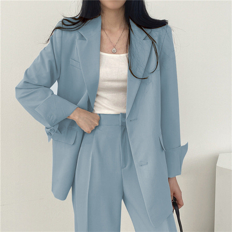 Damen elegantes Blazer-Set mit weitem Schnitt