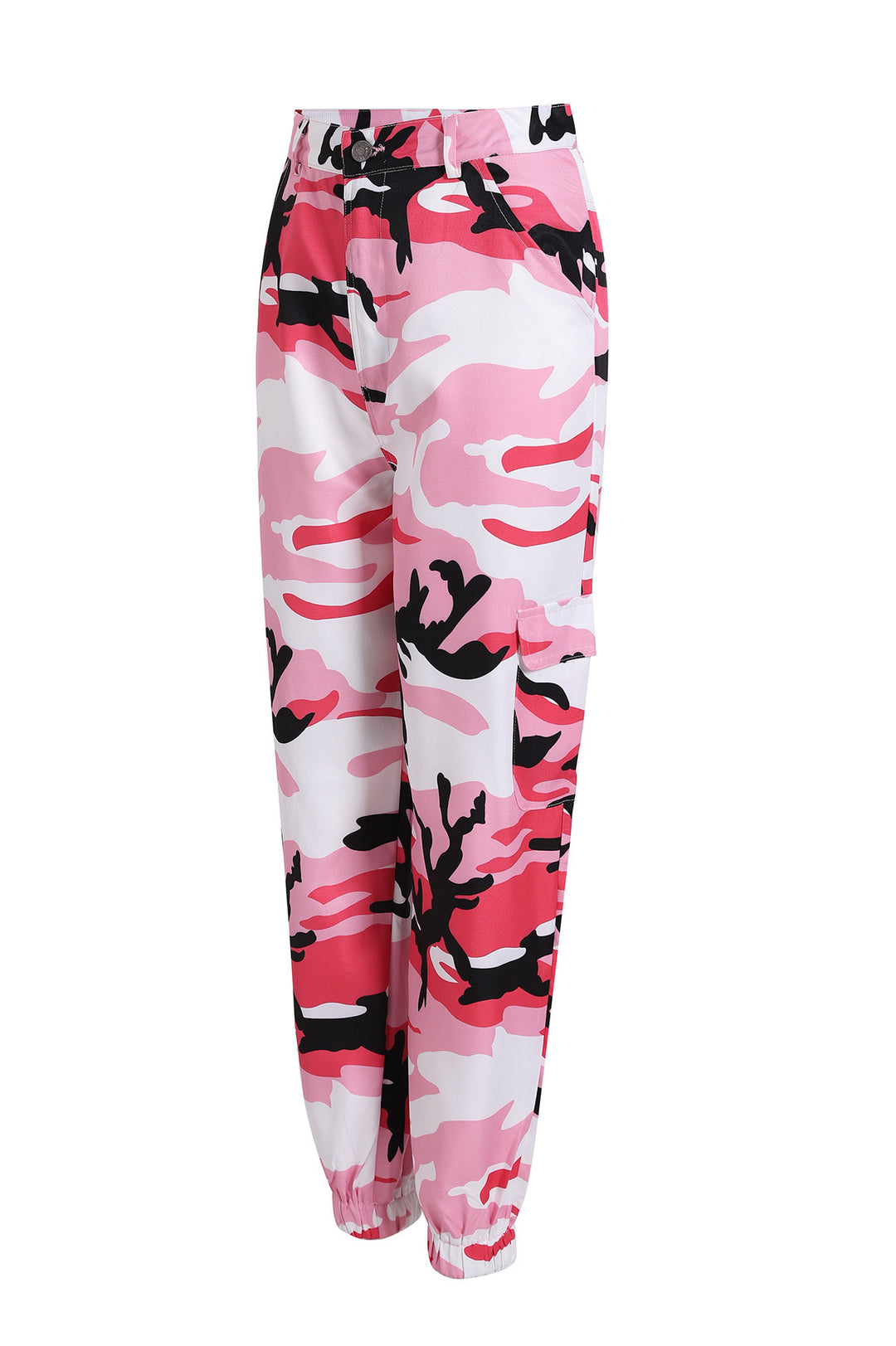 Damen Cargohose mit Camouflage‑Print, elastischem Bund und Beinbündchen Shop Nory