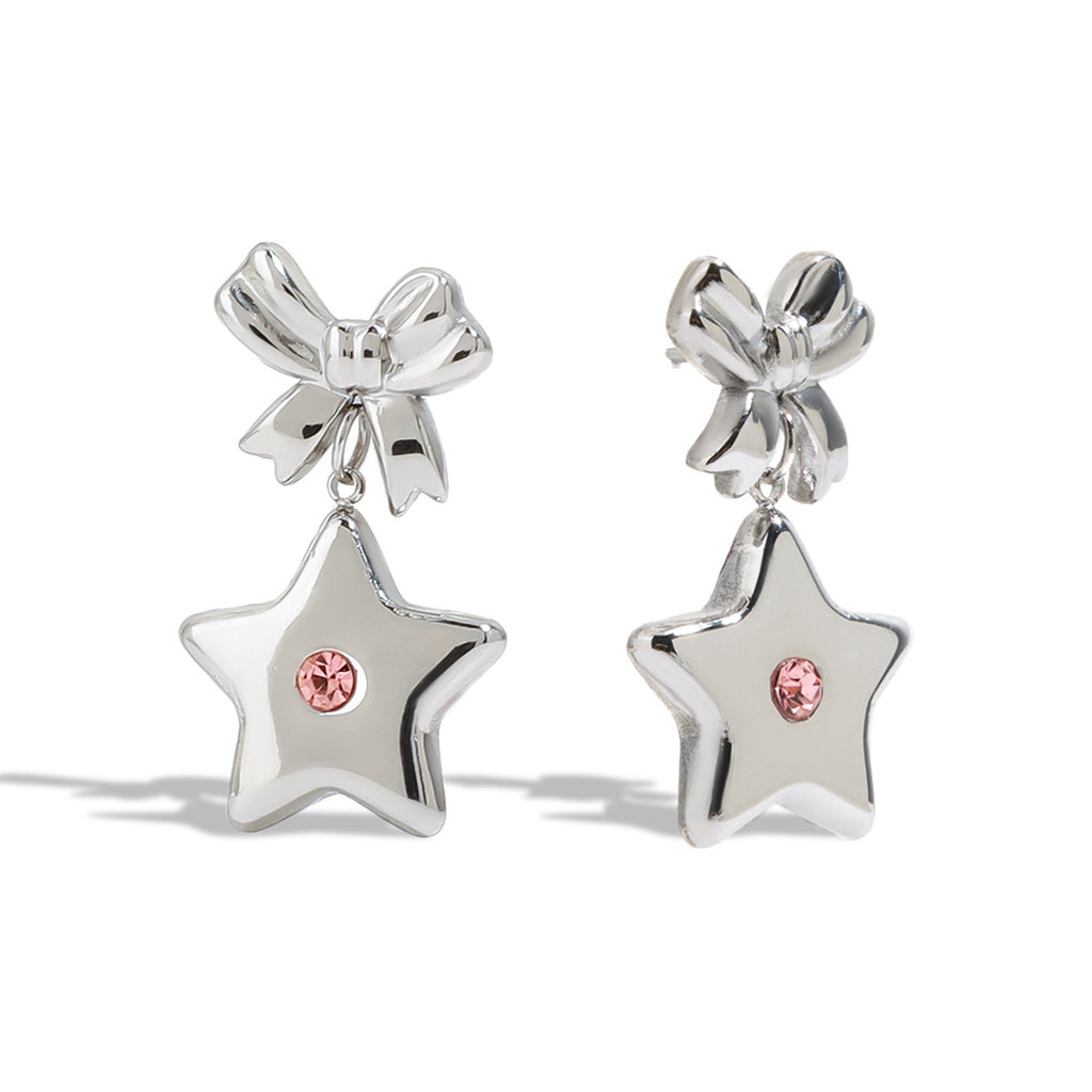 Damen Ohrringe mit Sternen-Design und Schleifen von Shop Nory