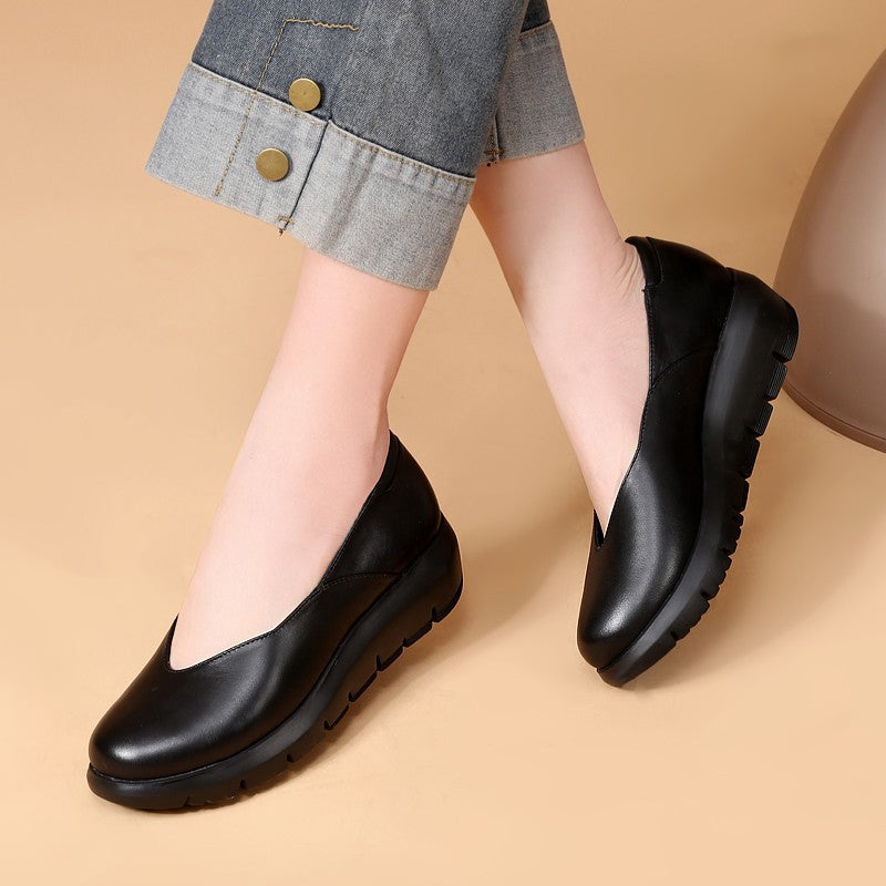 Damen Bequeme Wedgeslipper mit gepolstertem Innensohle und rutschfester Sohle Shopnory