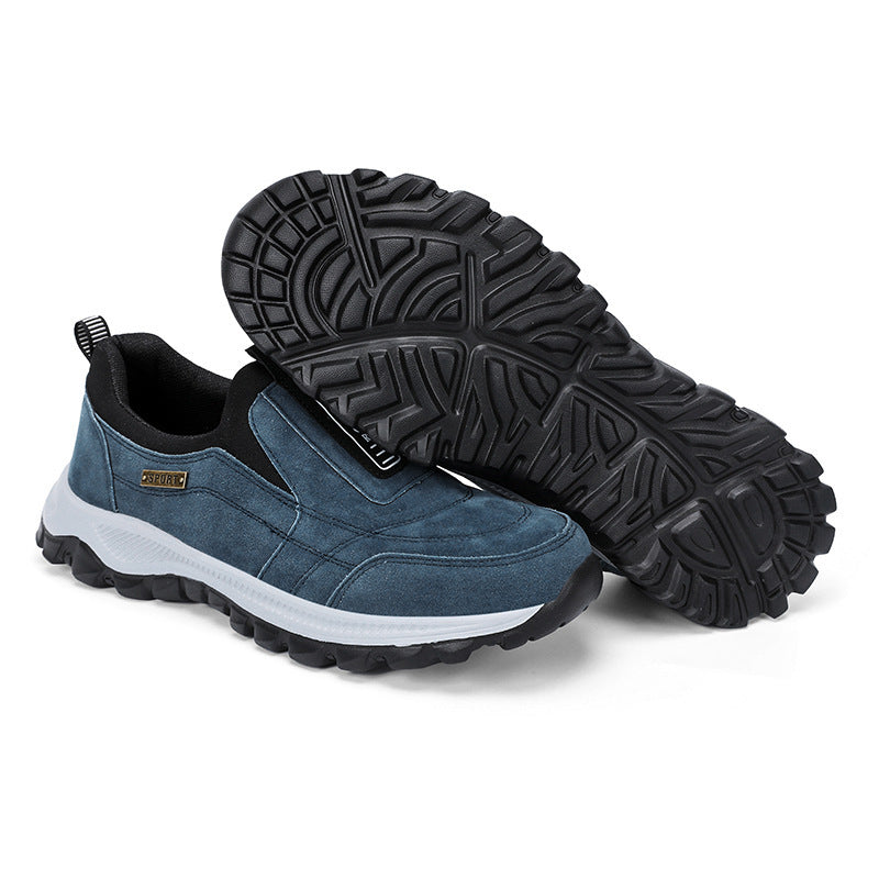 Herren Slipper-Sneaker aus Veloursleder-Optik mit rutschfester Profilsohle Shopy Nory