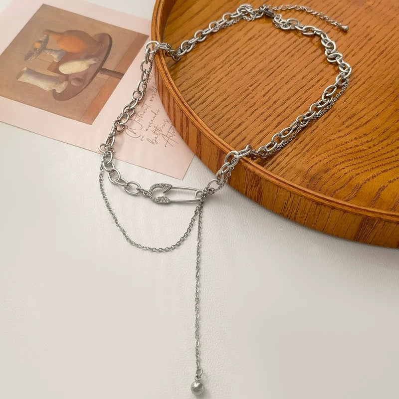 Damen modische Halskette mit Sicherheitsspinne Shop Nory