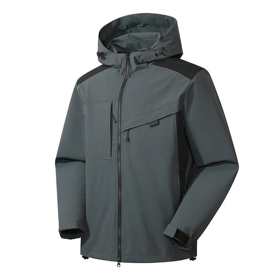 Herren Softshell Outdoorjacke mit wasserdichter Membran und verstellbarer Kapuze Shop Nory