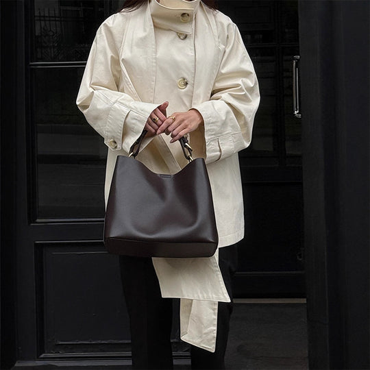 Damen Kurzer Oversize-Trench mit hohem Stehkragen, verdeckter Knopfleiste & weiten Manschetten Shop Nory