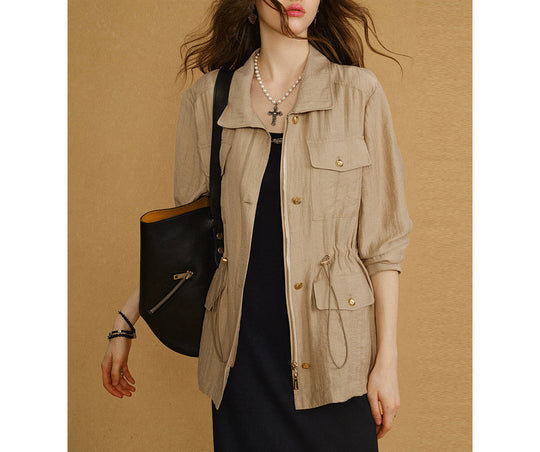 Damen Modische Leinenjacke Shop Nory