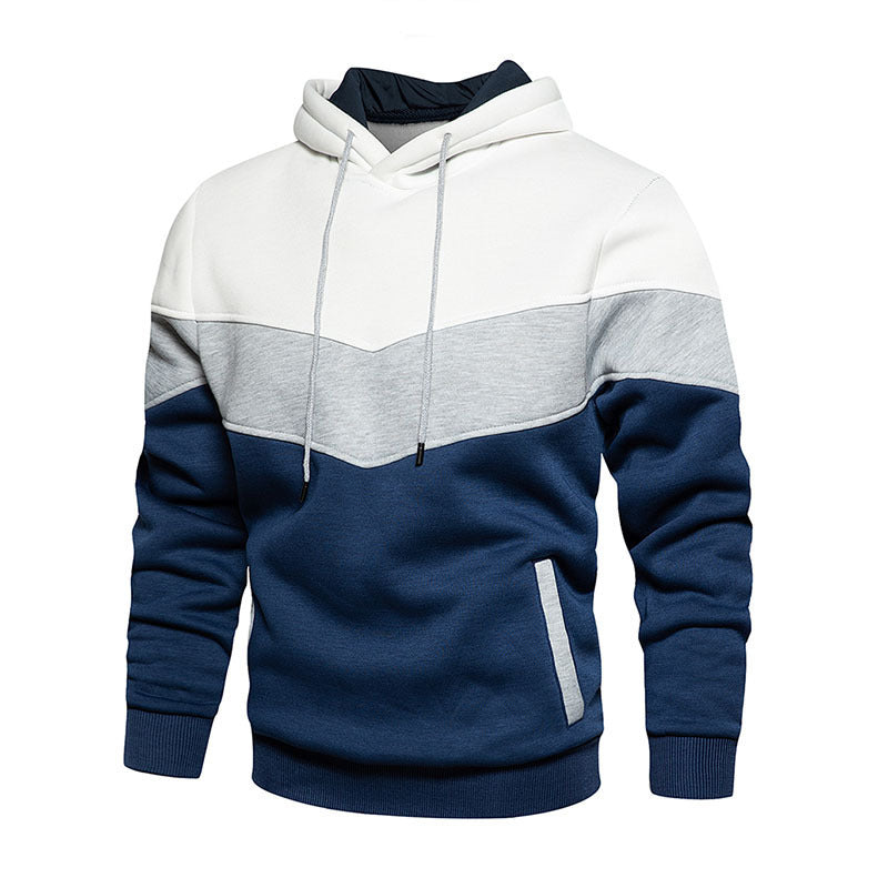 Herren Sportlicher Kapuzenpullover mit modernem Farbblockdesign und atmungsaktiven Eigenschaften