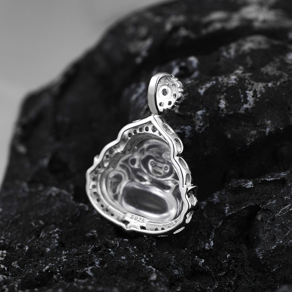 Damen Anhänger mit Buddha-Motiv und funkelnden Zirkonia Shop Nory