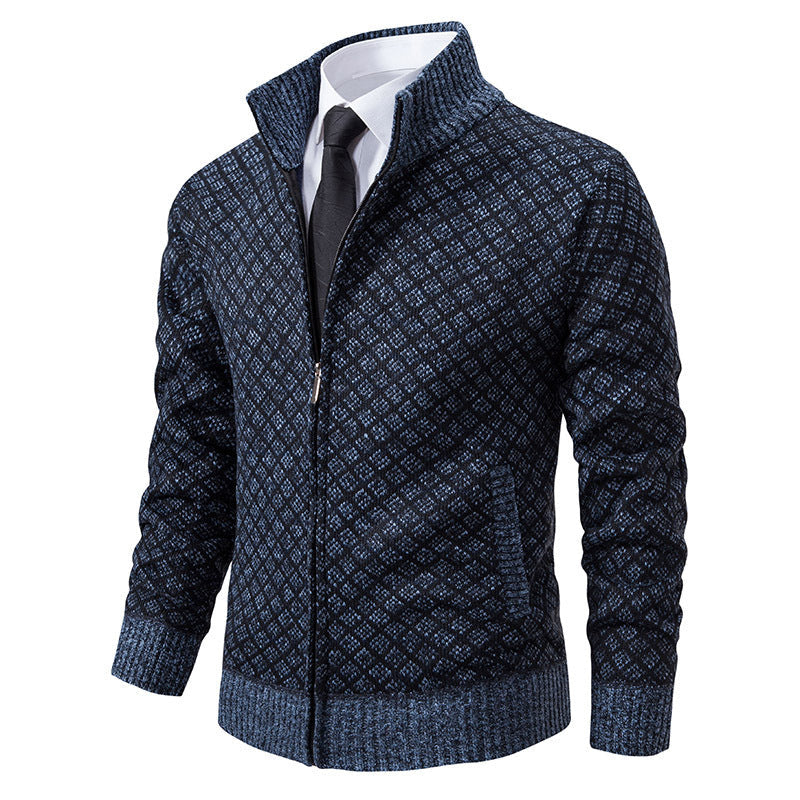 Herren stilvolle Strickjacke mit hochwertigem Zipper ShopNory