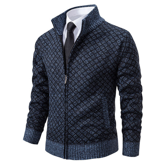 Herren stilvolle Strickjacke mit hochwertigem Zipper ShopNory
