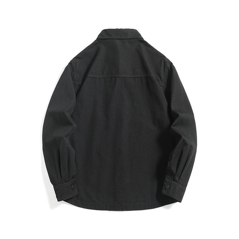 Herren Ripstop-Overshirt mit Druckknopfleiste, geradem Schnitt und Brusttasche Shop Nory