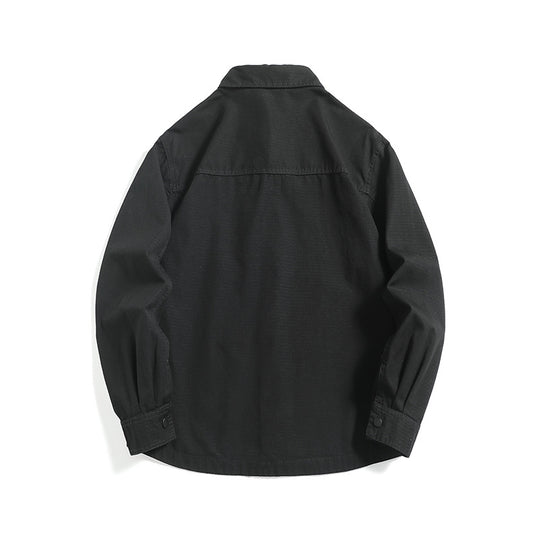 Herren Ripstop-Overshirt mit Druckknopfleiste, geradem Schnitt und Brusttasche Shop Nory