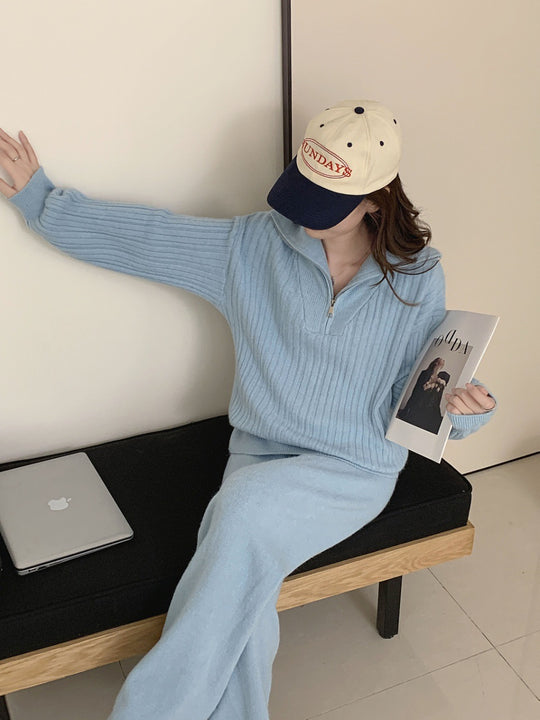 Damen Modischer Pullover mit Reißverschluss Shop Nory