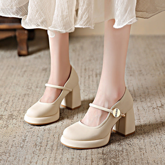 Damen Mary Jane Schuhe mit komfortablem Blockabsatz