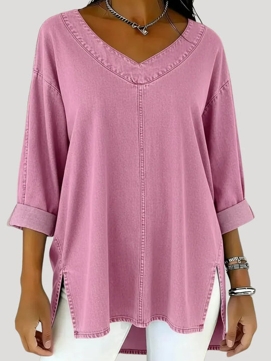 Damen Lässige Denim Tunika
