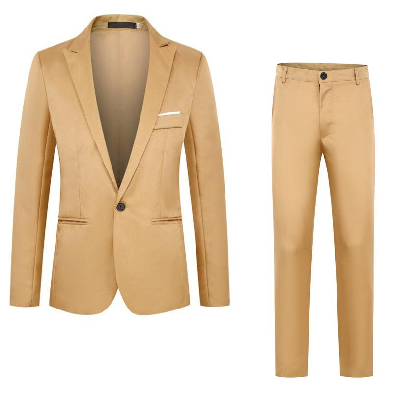 Herren Zweiteiliges Anzugset schlanker Schnitt mit Sakko und flacher Bundhose Shop Nory