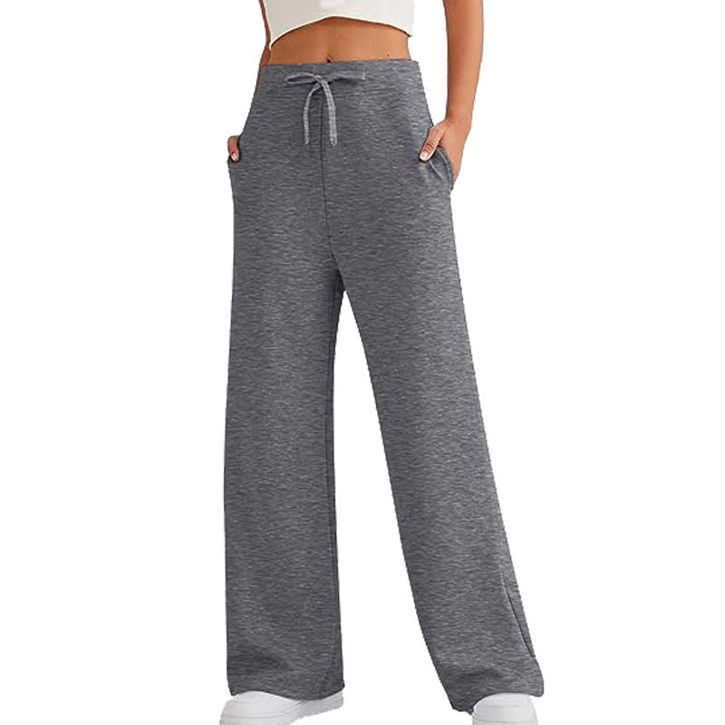 Damen weite Sporthose mit elastischem Bund und praktischen Taschen