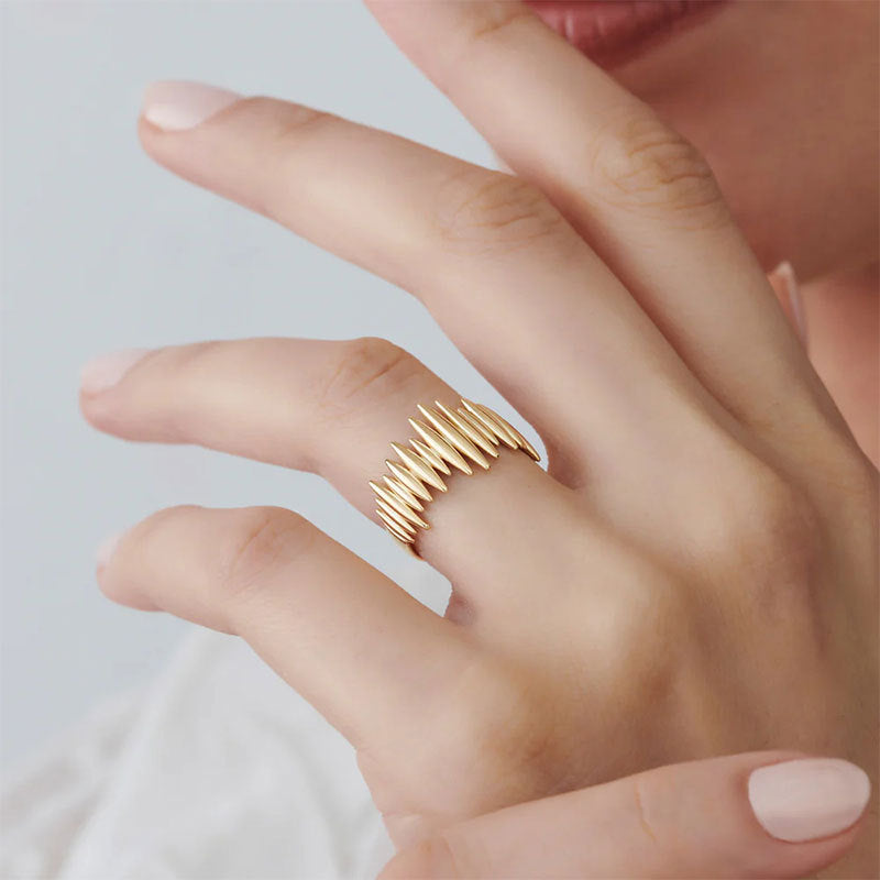 Damen Statement-Ring mit modernem Design und glänzender Oberfläche Shop Nory