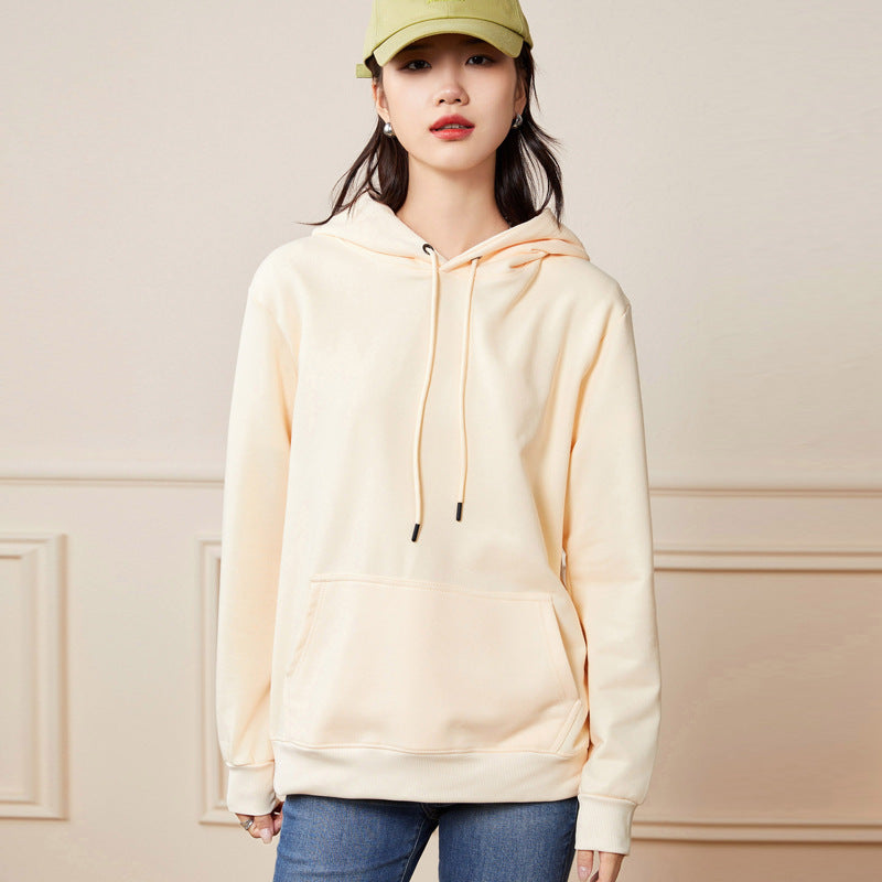 Damen Oversize-Kapuzenpullover aus Baumwoll-Mix mit Kängurutasche und gerippten Bündchen Shop Nory