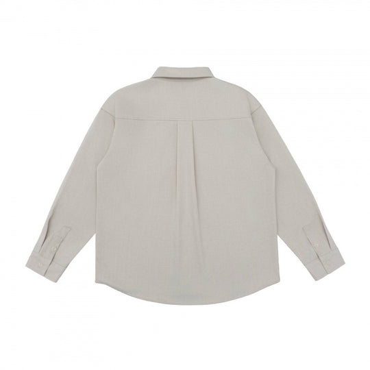 Unisex Oversize-Langarmhemd im Boxy-Cut mit Brusttasche und gerundetem Saum Shop Nory