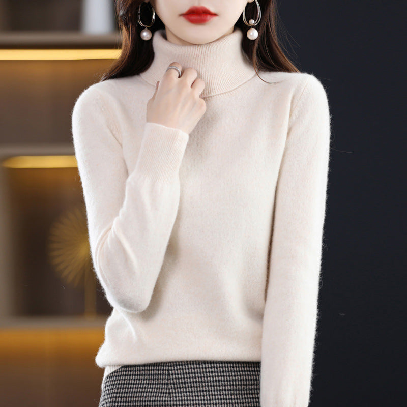 Damen Schmal geschnittener Rollkragenpullover aus kaschmirähnlichem Feinstrick mit softem Flor Shop Nory