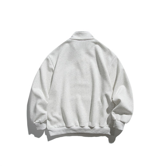 Unisex Oversize-Fleece-Halbzip-Sweatshirt mit Stehkragen und Kängurutasche Shop Nory