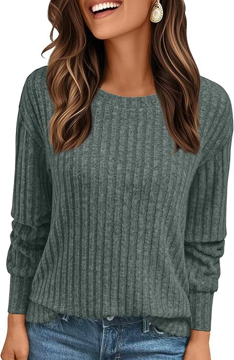 Damen Strukturiertes Rippstrick-Sweatshirt mit Chenille-Optik und lockerer Passform Shop Nory