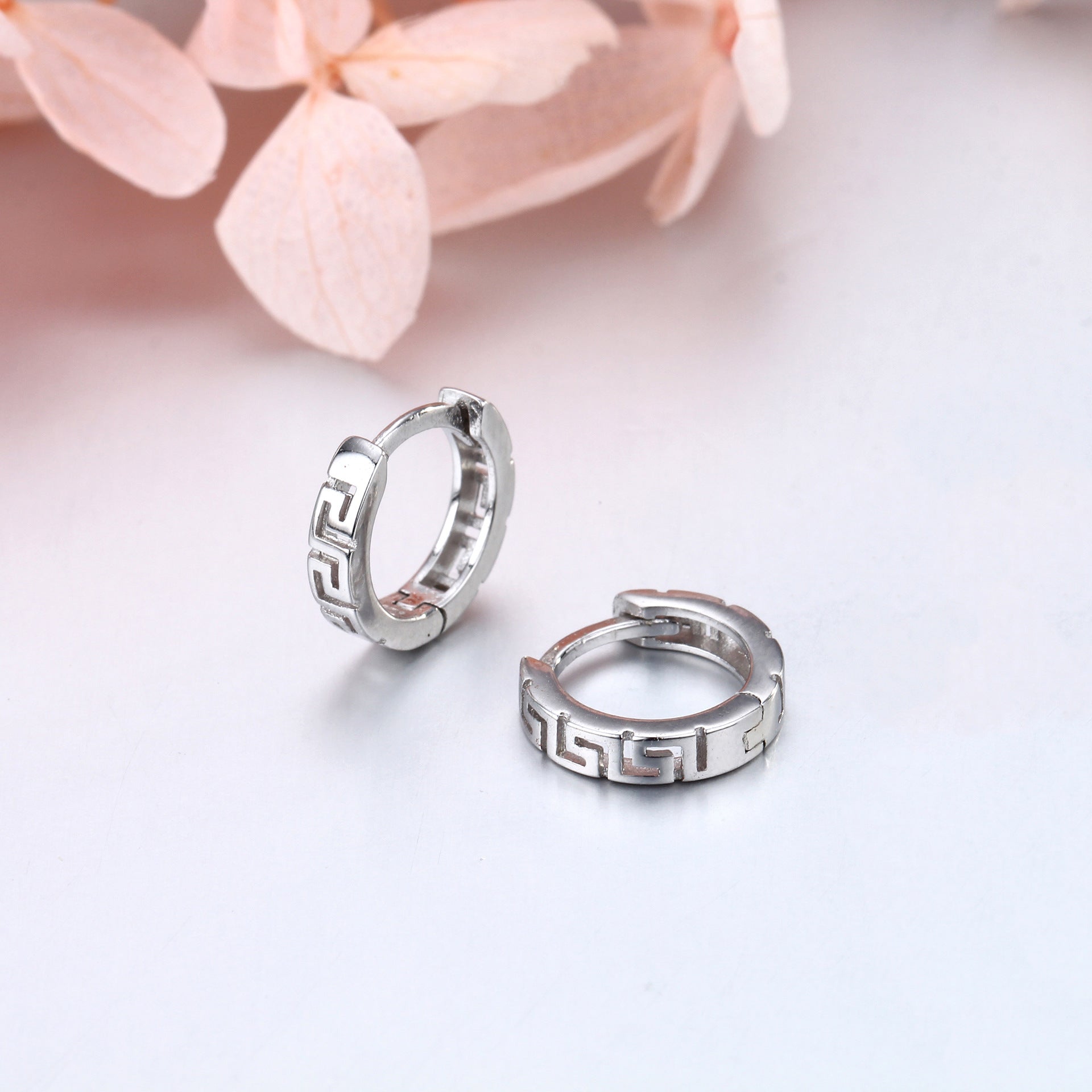 Damen Moderner Edelstahl-Ohrschmuck mit geometrischem Design Shop Nory