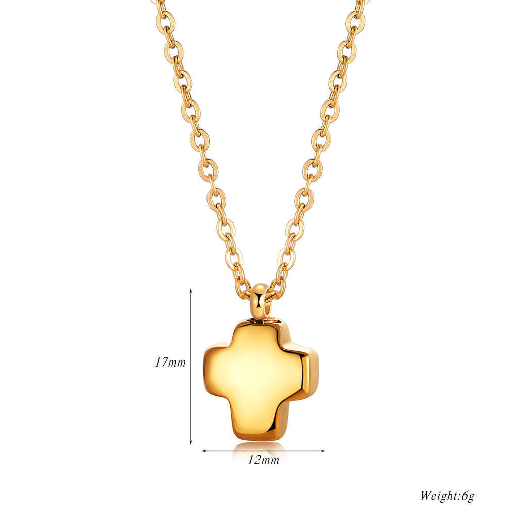 Damen Halskette mit elegantem Kreuzanhänger aus hochwertigem Metall Shop Nory