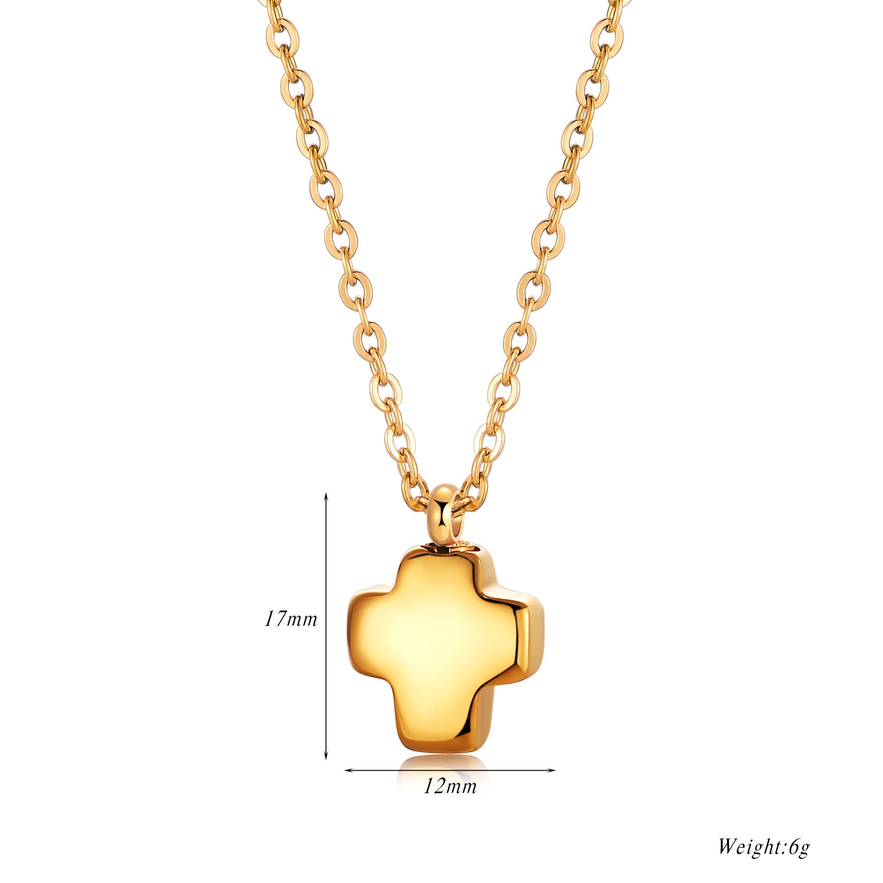 Damen Halskette mit elegantem Kreuzanhänger aus hochwertigem Metall Shop Nory