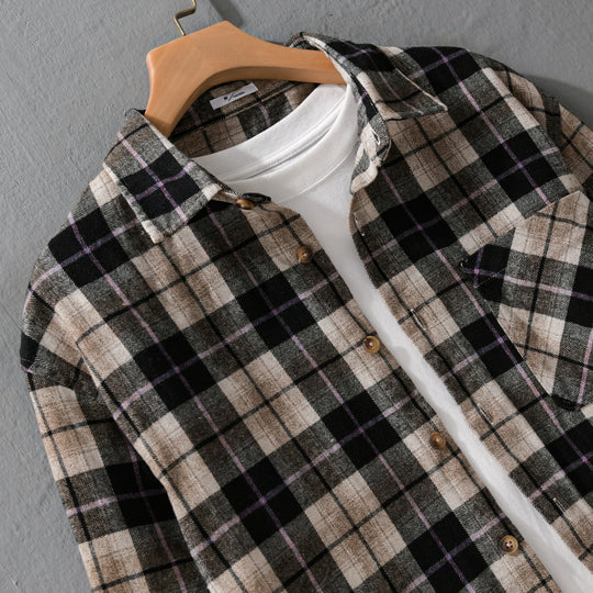 Herren Karo‑Flanell Überhemd Shop Nory