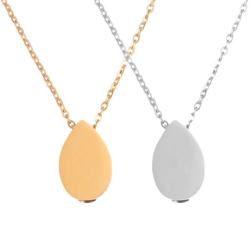 Damen Halskette mit ovalem Anhänger aus Edelstahl Shop Nory