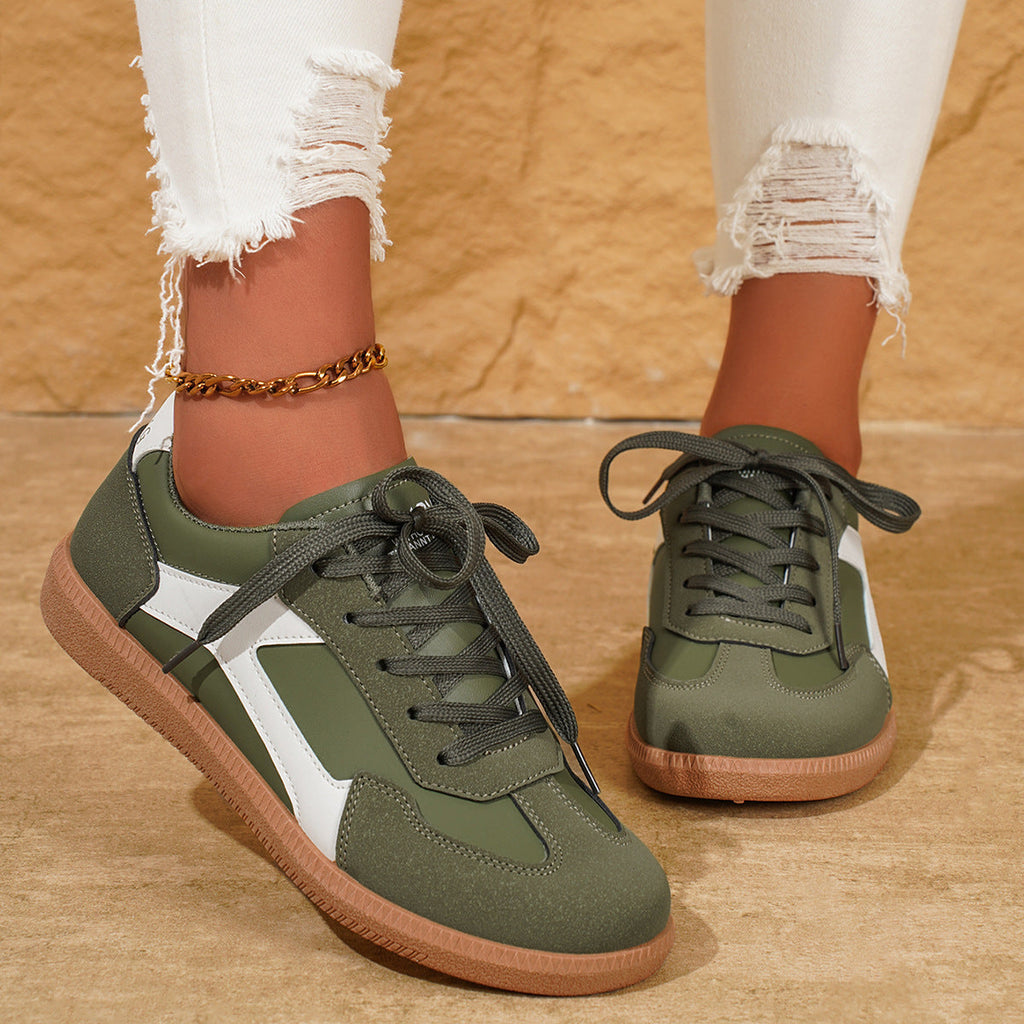 Damen sportliche Sneakers im Retro-Stil mit atmungsaktiver Oberflächenstruktur und rutschfester Sohle
