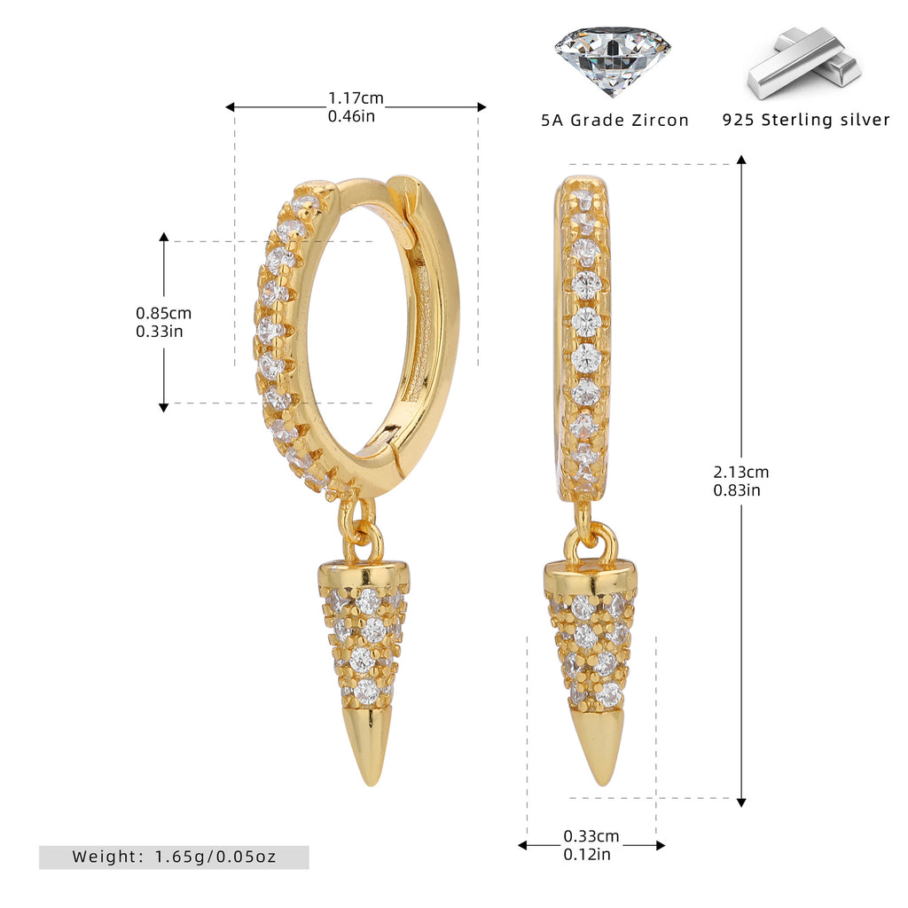 Damen Ohrhänger mit elegantem Zirkon-Design und modernem Anhänger Shop Nory