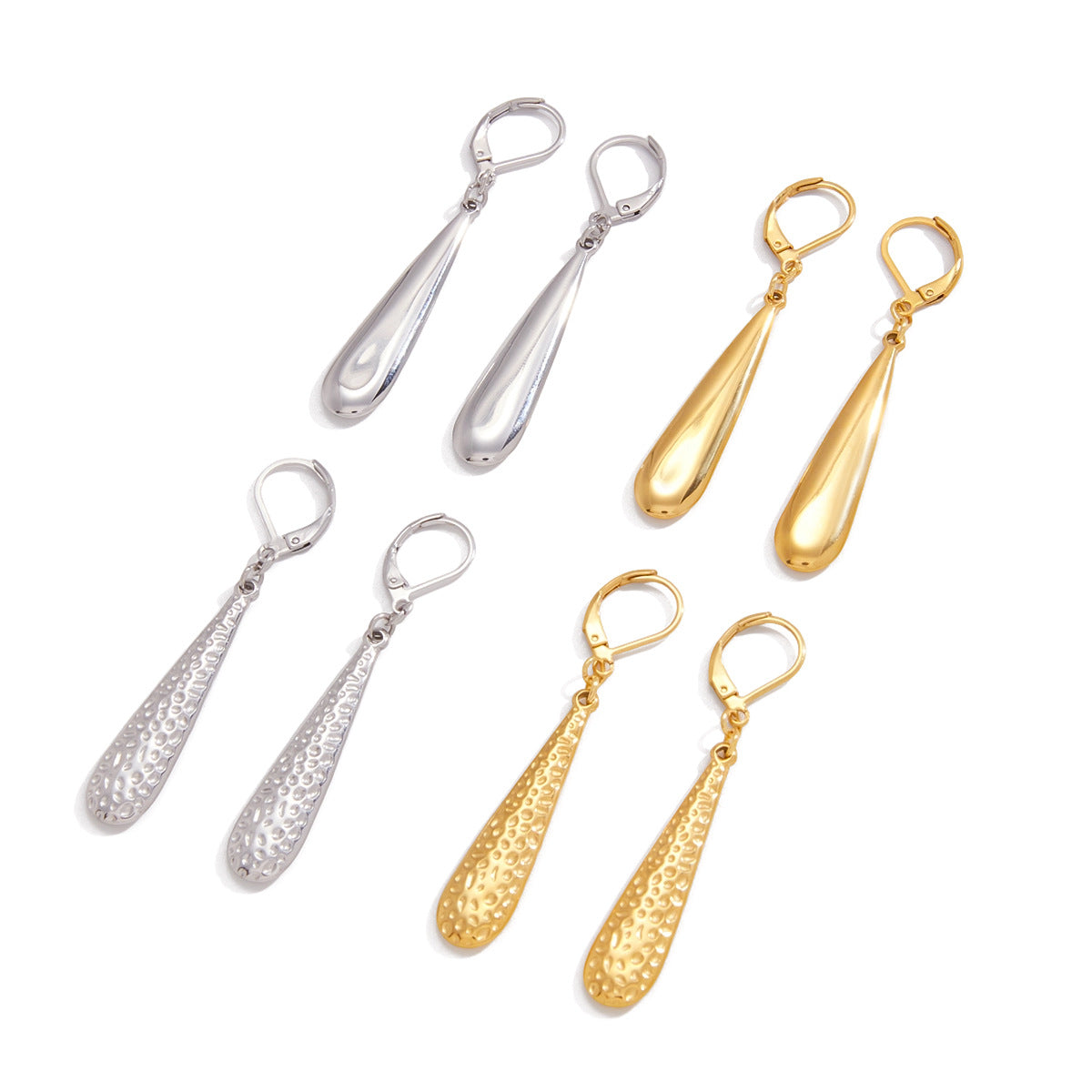 Damen Ohrhänger mit elegantem Tropfen-Design aus hypoallergenem Edelstahl Shop Nory