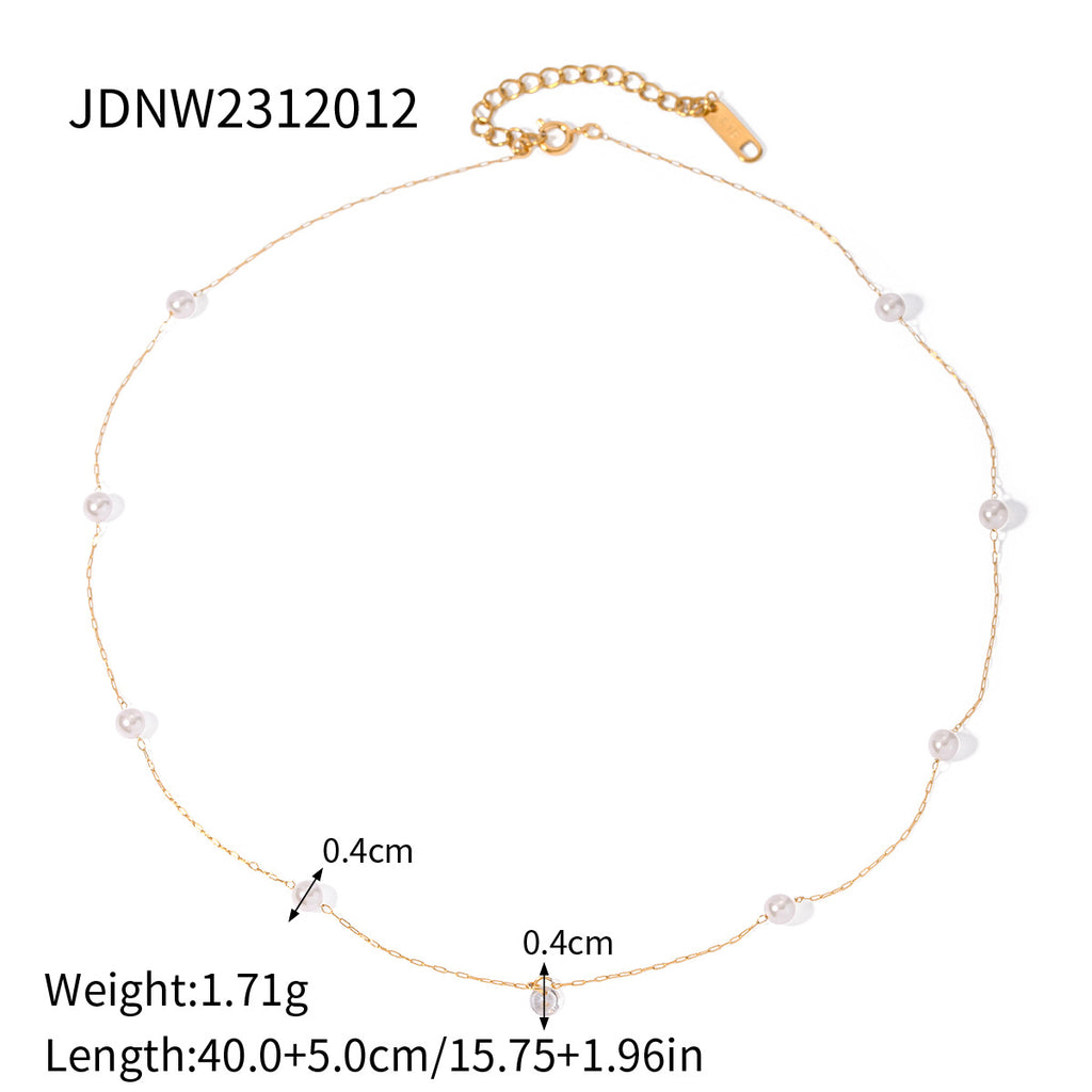 Damen Armband mit eleganten Perlen und filigraner Kettenverarbeitung Shop Nory