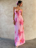 Damen Maxikleid mit floralem Design