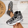 Damen Designer-Sneaker mit floralem Muster