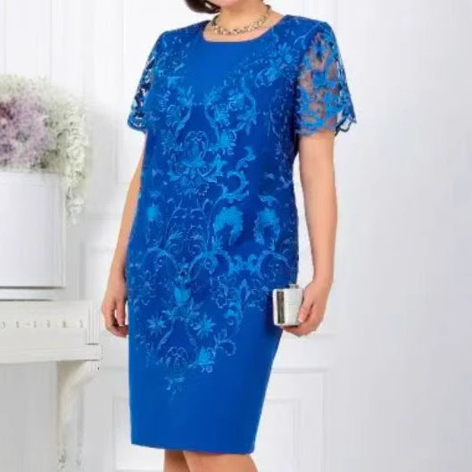 Damen Elegantes Kleid mit floraler Spitze