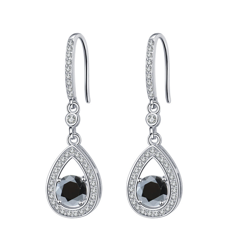 Damen Tropfenohrringe mit funkelnden Zirkoniasteinen und eleganter Fassung Shop Nory