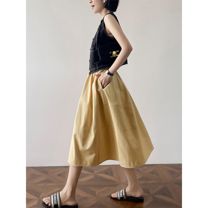 Damen Eleganter, weit geschnittener Midirock Shop Nory
