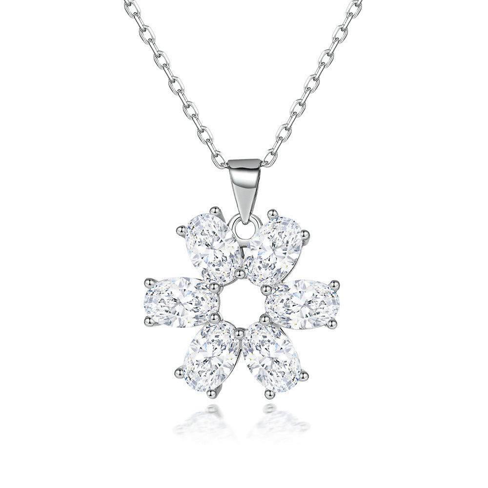 Damen Anhänger mit floralen Kristall-Details Shop Nory
