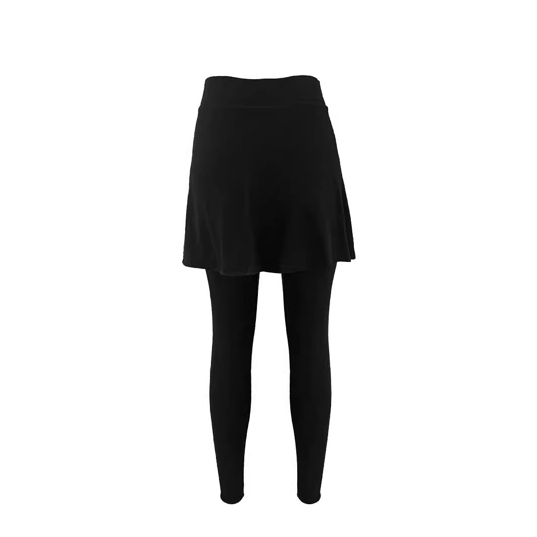 Damen High‑Waist Leggings mit angesetztem Rock‑Overlay Shop Nory