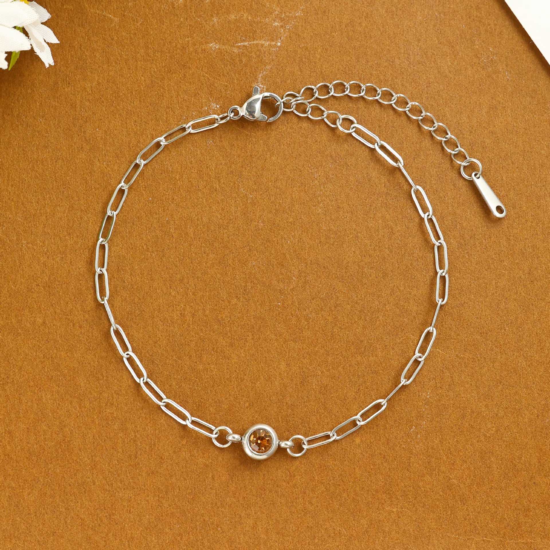 Damen zartes Armband mit funkelndem Kristall Shop Nory